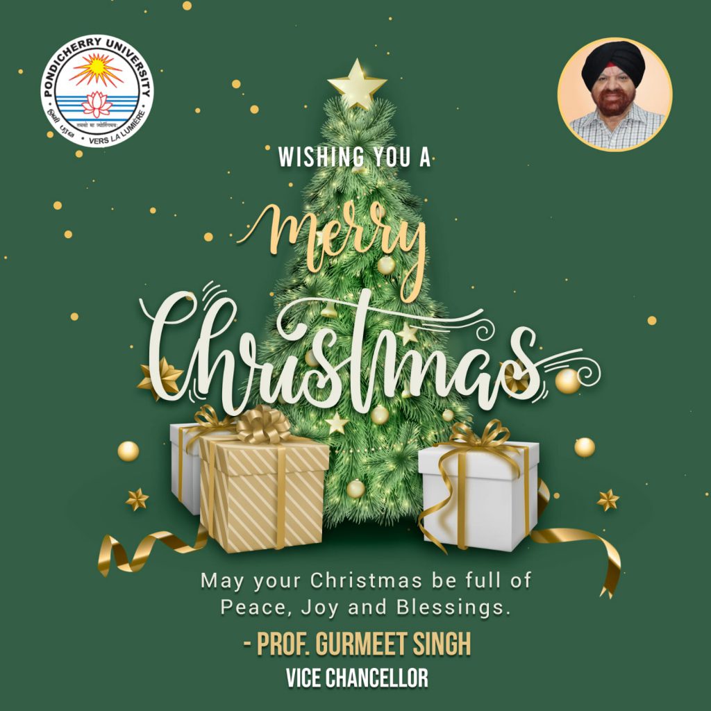 Christmas Greetings from Vice-Chancellor – Pondicherry University