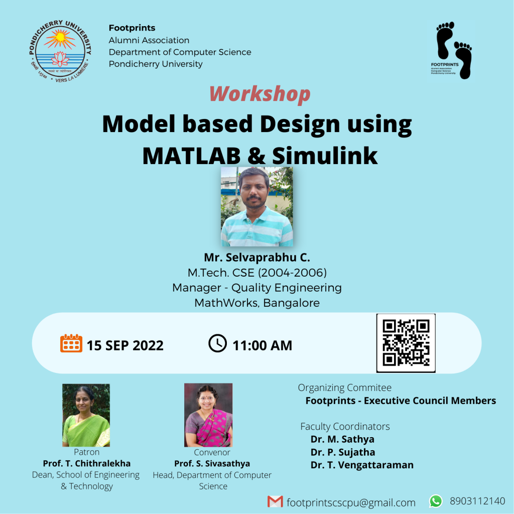 Workshop on Model based Design using MATLAB & Simulink – Department of ...