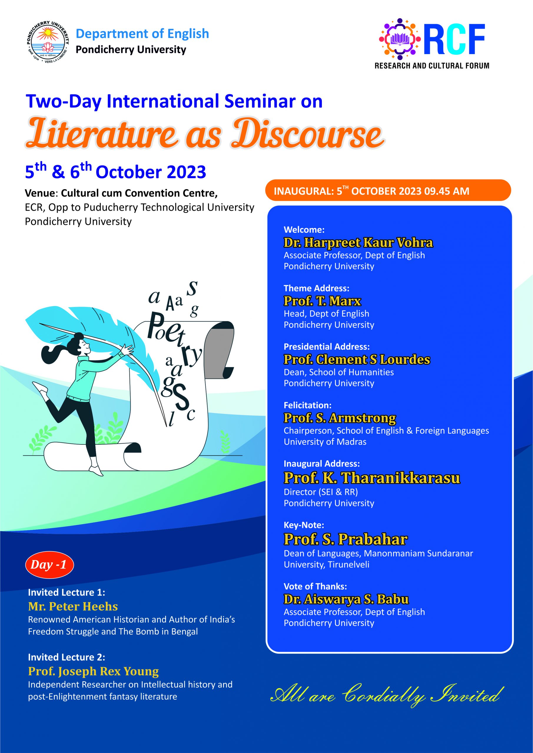Invitation – International Seminar on Literature as Discourse