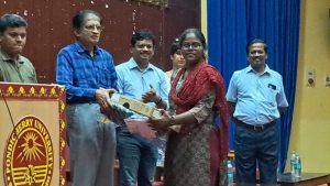 At the "Laptop distribution ceremony", as Chief Guest, organised by the Department of  Management Studies, Pondicherry University and sponsored by the Alumni of the same Department.