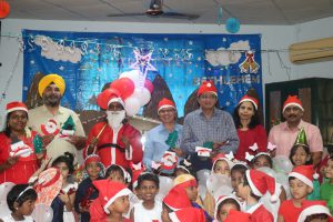 Christmas with the kids at the Day Care Centre.