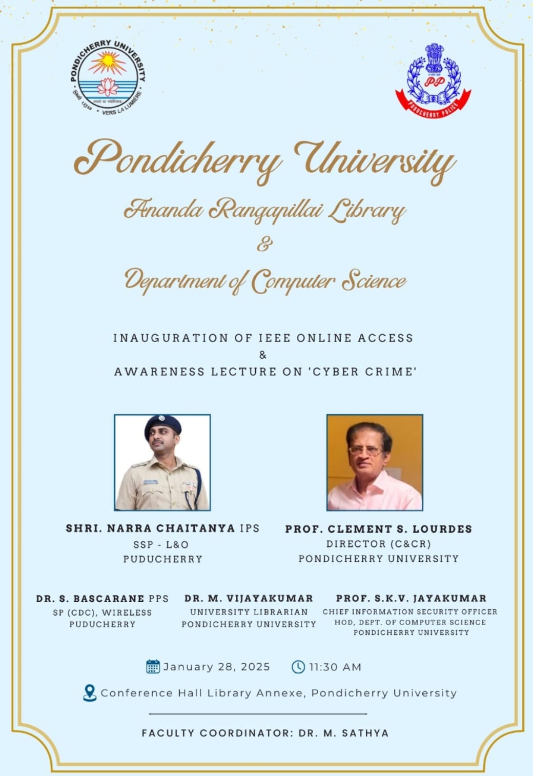 “Inauguration of IEEE Online Access & Awareness Lecture on ‘Cyber Crime