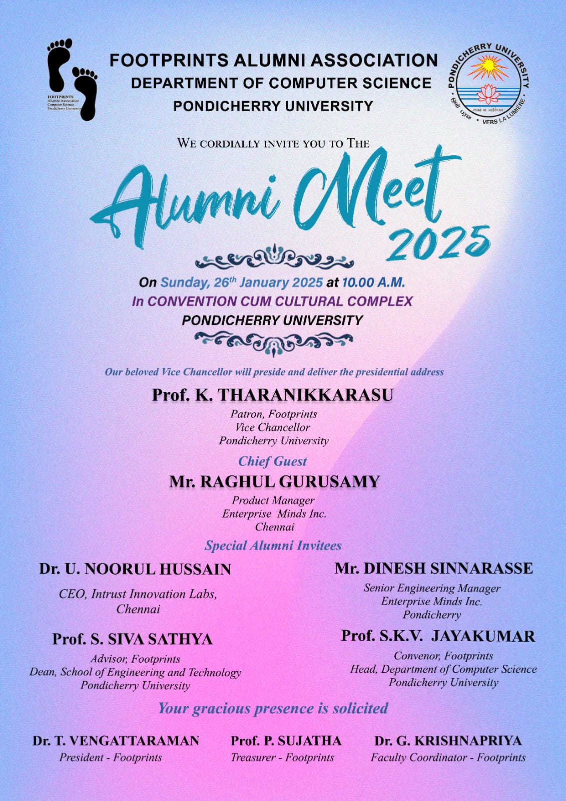 Invitation Alumni Meet 2025 Department of Computer Science
