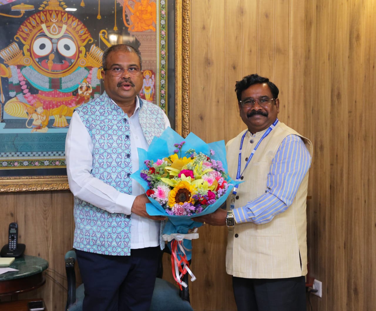 Vice-Chancellor Prof. P. Prakash Babu calls on Union Minister for Education at New Delhi today